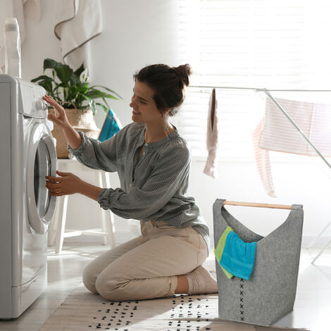 Cesto Portaoggetti Per Scale In Feltro - Organizer Per Biancheria E Giocattoli - Foto 2