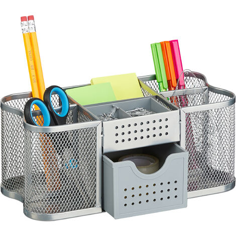 Relaxdays Set Scrivania, Cancelleria Ufficio 4 Accessori, Gettacarte Relaxdays Set Scrivania, Cancelleria Ufficio 4 Accessori, Gettacarte