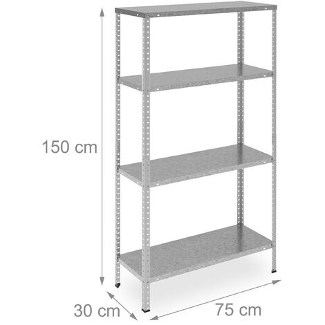 Scaffale Zincato Scaffale Metallico 90x120x40 Cm - 3 Ripiani Per Garage E Cantina, Carico 175kg Per Ripiano Ripiani Regolabili Cantina - Foto 12