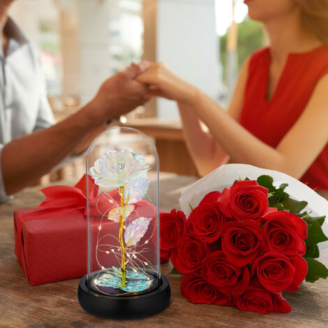 Luci a led a forma di rosa, decorazione romantica da interni per