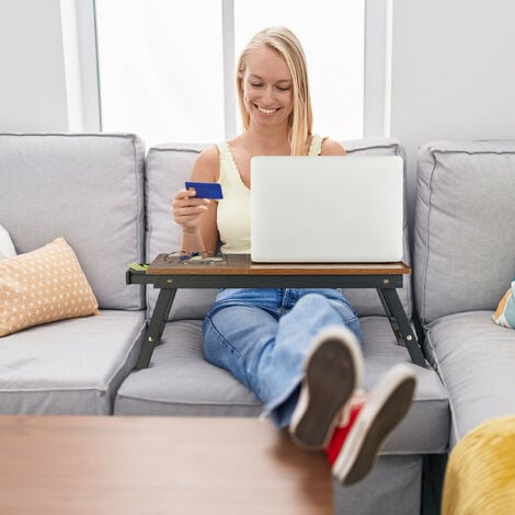 Tavolino Pieghevole Tavolino Da Divano Per Pc Relaxdays Tavolino