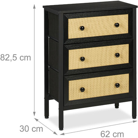 Relaxdays Mobiletto Con 4 Cassetti In Tessuto - Cassettiera Beige, Struttura In Acciaio E Legno MDF, 95x45x30 Cm - Foto 6