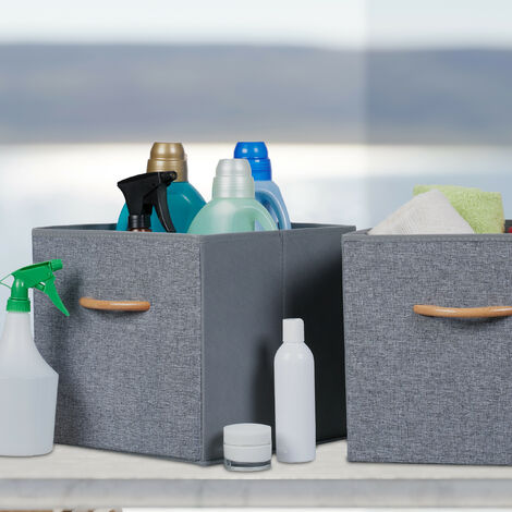 Set 4 Scatole Portaoggetti Pieghevoli - 30x30x30 Cm, Verde, Per Scaffali E Organizzazione - Foto 6