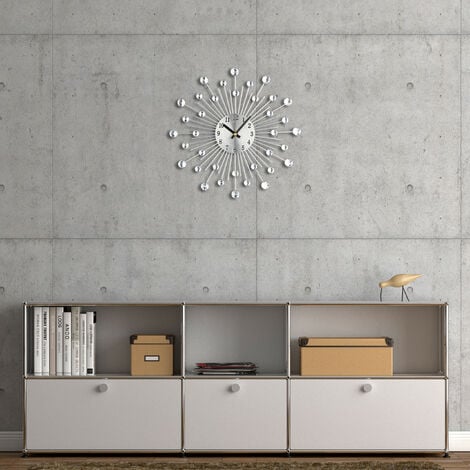 Relaxdays Orologio da Parete, Rotondo, Ø 20 cm, da Appendere al Muro, Design  Classico, a Batteria, Bianco