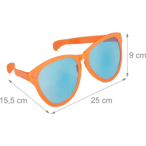 Relaxdays Occhiali da Sole Strani per Feste, Set da 12, Sunglasses Giganti  Finti per Carnevale, con