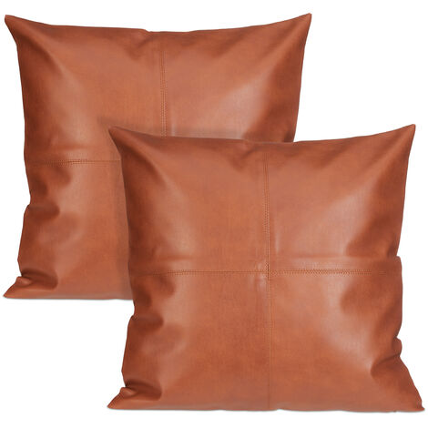 set di 2 copricuscini 100% cotone 40x80 cm Sabbia