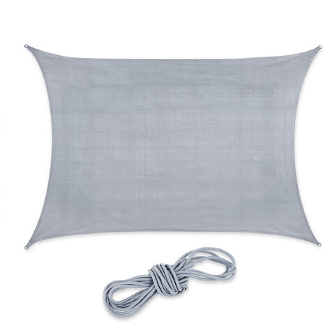 Vela Parasole Purovi Rettangolare 2x4 M - In PES Impermeabile, Schermo UV, Per Giardino E Terrazza - Foto 8