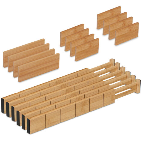 SONGMICS Set Di 8 Divisori Per Cassetti, Organizzatori Per Biancheria Intima Pieghevole, Per - Foto 6