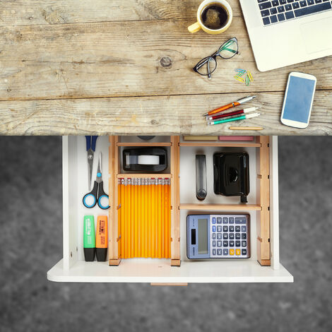 Divisori Per Cassetti In Bambù Regolabili - Organizer Da 43 A 56 Cm - Foto 4