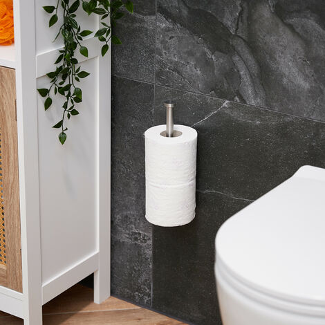 Portarotoli Carta Igienica In Bamb&ugrave; - Contenitore Per 4 Rotoli Da Terra - Design Moderno E Naturale