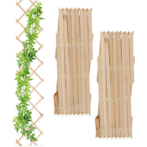 Recinzione In Legno Estensibile 1,9m | Traliccio Per Piante Rampicanti Da Esterno | Pannello Di Recinzione Per Giardino E Balcone