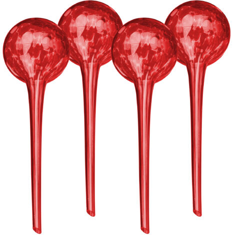 Relaxdays Set di 10 Palline per irrigazione dosate, per Piante e Fiori, per Ufficio, Vacanze, 6 cm, Vetro, Verde