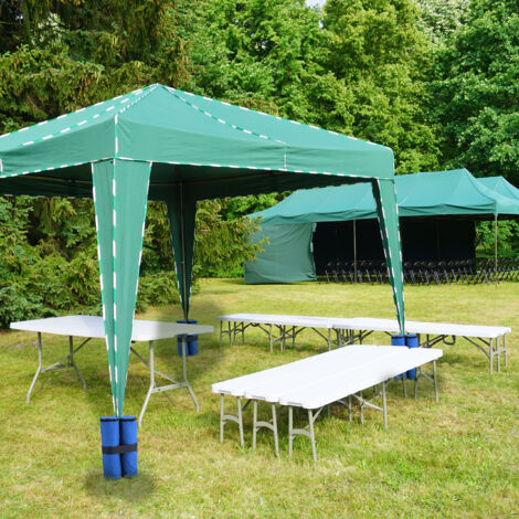 Zavorre Tessuto Oxford Set 4 Pesi Per Gazebo - Sacchi Zavorra Oxford 600D 50x20cm - Fissaggio A Strappo Per Esterno Stabilizzatori Tende Esterne - 4