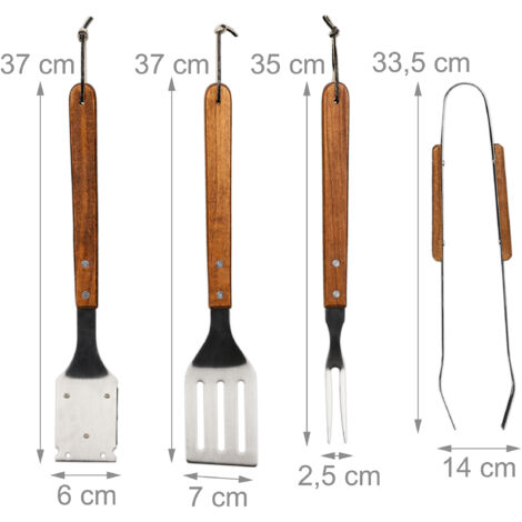Set Lavabile In Lavastoviglie Set Di Utensili BBQ In Acciaio Inox - Foto 12