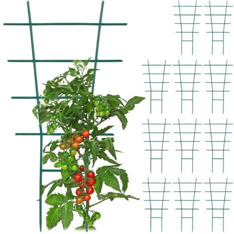 Relaxdays Set 2 Tralicci Per Piante Rampicanti - Nero, Acciaio E Plastica, 122x59cm - Foto 11