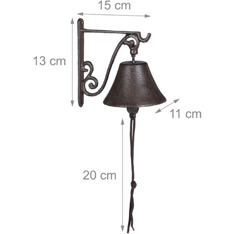 Campana da giardino con riccio in ghisa