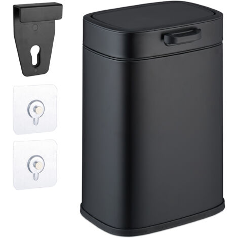Addis Cestino Rifiuti Alimentari 7L In Acciaio Inox – Con Coperchio E Clip Per Armadio, 26x14,5x29 Cm