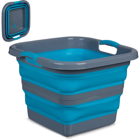 Cesto 31 Litri Salvaspazio Cesto Portabiancheria SAMMART 31L - Pieghevole Con 3 Manici, Rosso Secchio Pieghevole - Foto 11