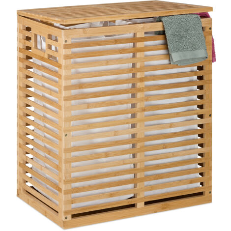 Cesto Portabiancheria Full Circle Loads Of Fun In Cotone Biologico - Capienza 75 Litri Con Manici - Naturale