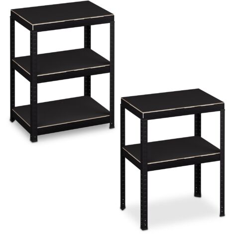 Scaffalatura Pesante Relaxdays - Set Da 2 Scaffali 180x60x45cm, Portata 500kg | Per Garage, Cantina, Officina