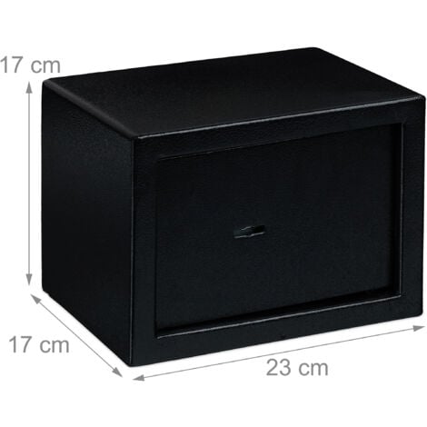 Cassaforte Muro Relaxdays - Piccola Cassetta Di Sicurezza In Acciaio Con Chiave, Grigio Chiaro