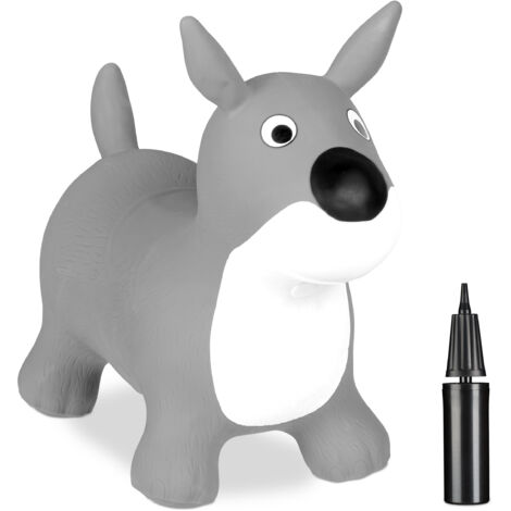 Panda Gonfiabile per Bambini, Animale Saltellante, Fino 50 kg, Senza BPA, 3 Anni, Pompa Manuale, Nero Bianco, Relaxdays | Leroy Merlin