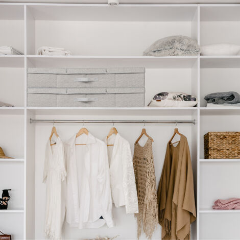 3x Contenitore per Armadio, Cerniera, Organizzatore Sotto Letto, Porta