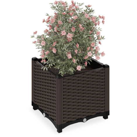Sottovaso Rettangolare 95 Cm In Resina Bianca Resistente Moderno Da Giardino 86331539