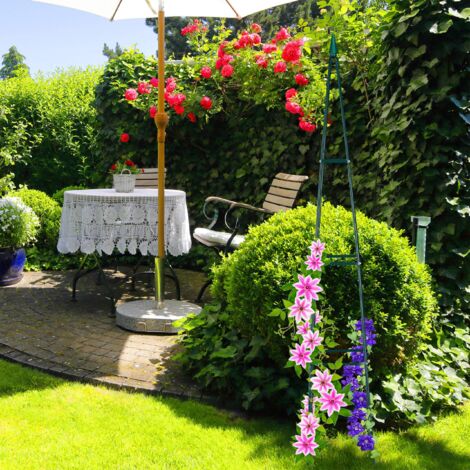 Graticolato A Obelisco Per Piante Rampicanti Relaxdays - 200cm, Verde Scuro, Autoportante