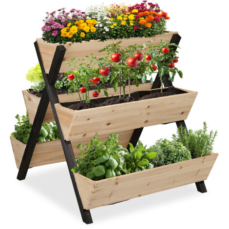 Relaxdays Set da 5 Vasi per Fiori e Piante, Fioriere Giardino Balcone