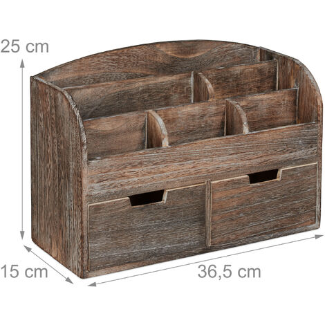 Relaxdays Organizzatore Porta Bicchieri, 9 Scomparti, Organizer 6 Scomparti  per Caffetteria, 24x26,5x17,5 cm, Naturale