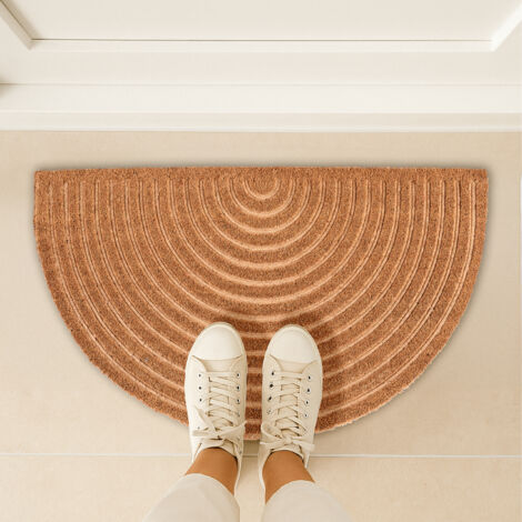 Relaxdays Zerbino in Cocco, Semi Cerchio 40x60 cm, Design | WhichOne