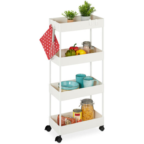 Carrelli con cassetti Relaxdays Carrello Cucina Mobile HxLxP: 95x56x38