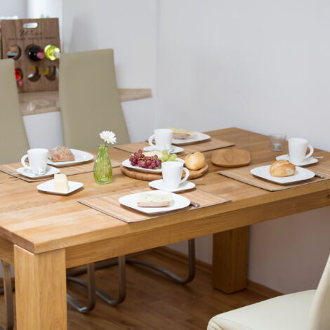 Tovagliette In Bambù Set Da 4 - Antiscivolo, Termoisolanti E Lavabili, 30x45 Cm Marrone - Foto 9