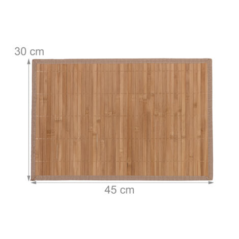 Tovagliette In Bambù Set Da 4 - Antiscivolo, Termoisolanti E Lavabili, 30x45 Cm Marrone - Foto 13