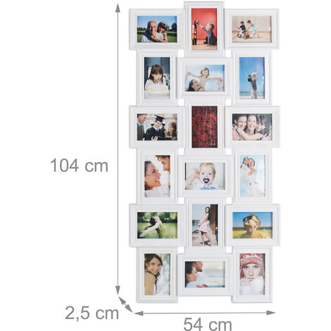 Set 2 Cornici Portafoto 10x15 Cm | Bianco Invecchiato, Supporto A L Verticale/Orizzontale, Decorazione Da Tavolo