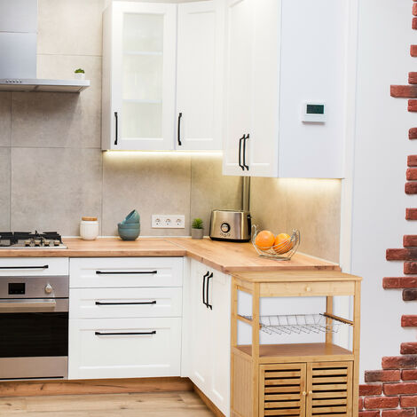 Relaxdays Scaffale A Colonna In Bambù 3 Ripiani – Alto 85 Cm, Stile Scandinavo, Perfetto Per Bagno E Soggiorno