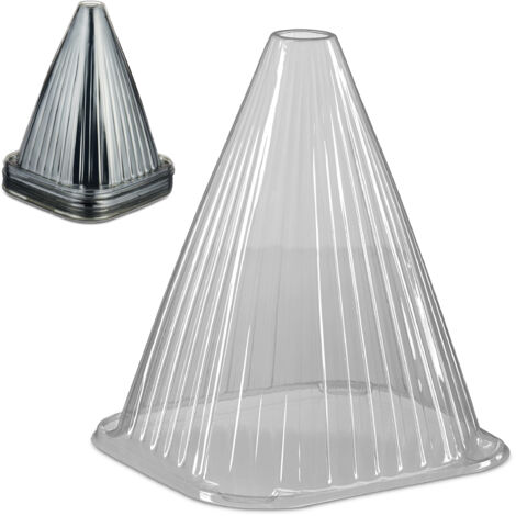 20 coperture per piante contro lumache e gelo HxLxP: 22 x 19 x 19 cm Coperture in PET, grigie, in set