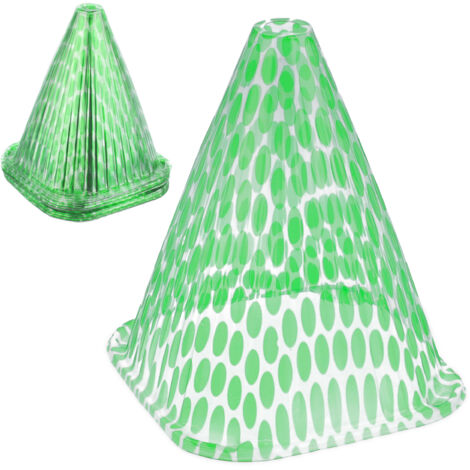 20x Copripiante per piante protegge, HxLxP: 22 x 19 x 19 cm in PET verde/trasparente, set da 20