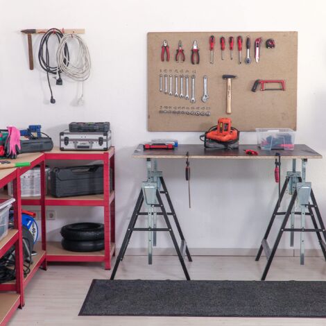 Scaffale Metallico Relaxdays - 5 Ripiani, Portata 875 Kg, 180x90x45 Cm, Nero, Per Garage E Cantina