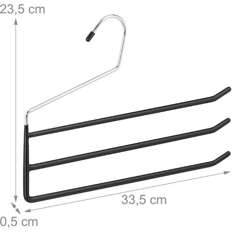 15x Grucce Appendiabiti Multiple, 5 Supporti per Stampella, da