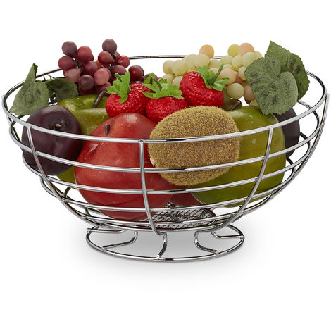Cesto porta frutta verdura centro tavola fruttiera in acciaio inox per casa  bar cucina ristorante cestino ciotola moderna