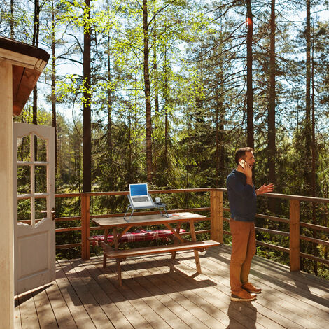 Vassoio Laptop Letto Relaxdays Tavolino Da Letto Porta PC, Regolabile, Tavolo Per Portatile Pieghevole, Laptop & Tablet, 44x73x34,5 Cm,Grigio Tavolo Letto In Alluminio