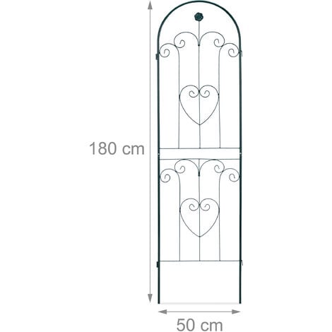 Relaxdays Set Grigliati Per Rampicanti In Metallo X Cm Design Ad