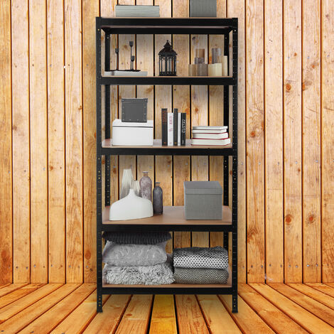 Scaffale In Metallo Relaxdays 200x90x60 Cm – 5 Ripiani Regolabili, Portata 1325 Kg, Per Garage, Cantina, Officina