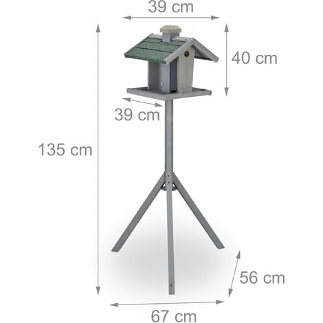 Mangiatoia per uccelli in legno - casa degli uccelli Leomark IT