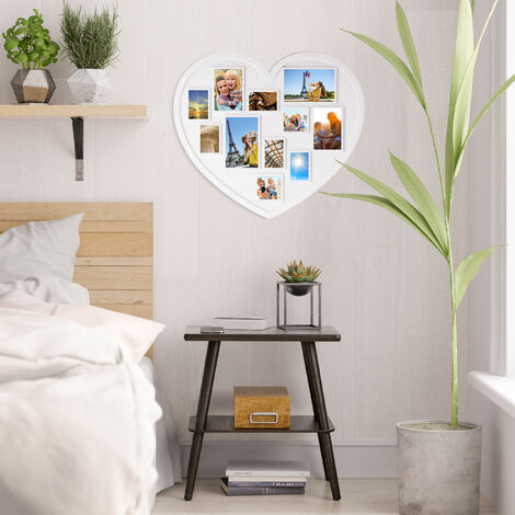 Relaxdays Cornice Portafoto Per Bambini Con Calco In Gesso, Set Per L Impronta Della Mano Piedino Fai Da Te Bianco 84796724