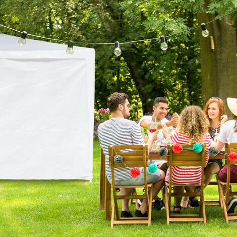 Relaxdays Tende per Gazebo Laterali, Set da 2, Telo Impermeabile in PVC,  Pareti 3x2 m, Senza