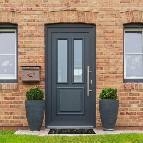 Set Di 2 Tappeti In Gomma Per Esterno 45x75 Cm, Antiscivolo, Altezza 13 Mm, Facili Da Pulire, Per Porte D'Ingresso E Terrazze