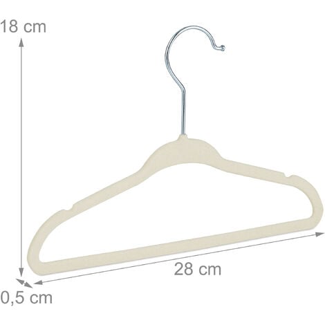 90x Grucce Appendiabiti per Bambini, Stampelle Antiscivolo con Asta, Tacche  e Gancio Girevole, Beige